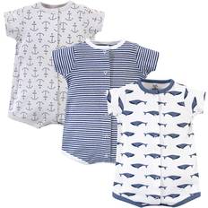Touched By Nature Organic Cotton Rompers 3-pack - Blue Whale (10163362)