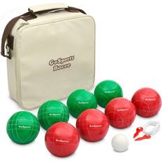 GoSports 100mm Regulation Bocce Set with 8 Balls Pallino Case and Measuring Rope