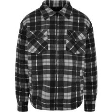 Herren - Rot Jacken Urban Classics Plaid Teddy Lined Shirt Jacket