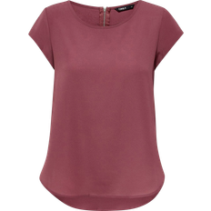 Blusen reduziert Only Vic Loose Short Sleeve Top - Rose/Rose Brown