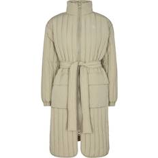 Calvin Klein Waisted Quilted Coat - Light Green