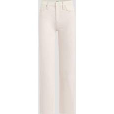 Remi High-Rise Straight-Leg Ankle Jeans Distressed Egret