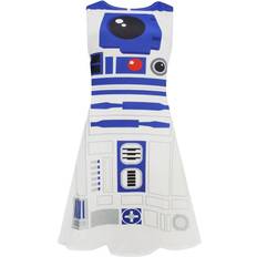 Ausgestellte Kleider - Damen Star Wars Womens/Ladies R2-D2 Cosplay Skater Dress (White/Blue)
