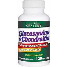 21st Century Glucosamine & Chondroitin Plus Hyaluronic Acid MSM, 120 Tablets 120