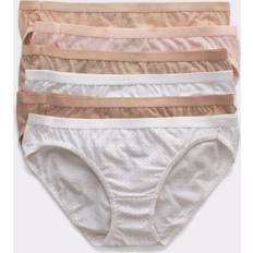 White - Women Panties Hanes 6-pk. Ultimate Breathable Cotton Bikini Panties PURPLE/PINK/WHITE