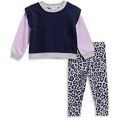 Splendid Girls' Sweet Leopard Leggings & Sweatshirt Set Baby Multi Leopard