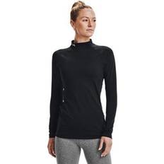 Damen - Weiß Basisschicht Under Armour Women's Authentics Mockneck Top Black/White