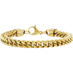 Steeltime 3D Franco Chain Link Bracelet - Gold