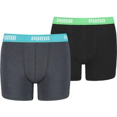 Puma Boy's Basic Boxer 2 Pack - India Ink/Turquoise (935454-01)