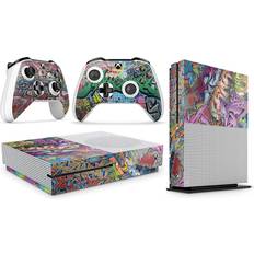 Bundle Decal Stickers giZmoZ n gadgetZ Xbox One S Console Skin Decal Sticker + 2 Controller Skins - Graffiti