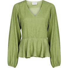 Neo Noir Philly Plisse Blouse - Green