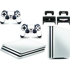 giZmoZ n gadgetZ PS4 Pro Console Skin Decal Sticker + 2 Controller Skins - White