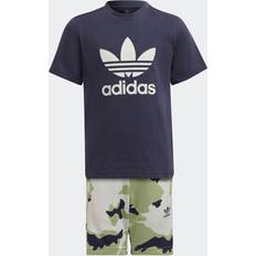 Adidas Kid's Camo Shorts & Tee Set - Shadow Navy (HC4581)