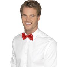 Karneval Tilbehør Smiffys Sequin Bow Tie Red