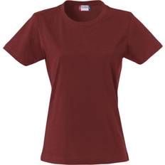 Clique Plain T-shirt W - Burgundy