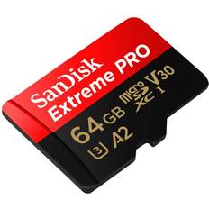 Speicherkarten & USB-Sticks SanDisk Extreme Pro microSDXC Class 10 UHS-I U3 V30 A2 200/90MB/s 64GB +SD adapter