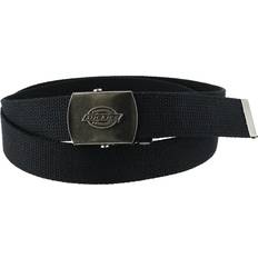 Cotton Belts Dickies Mens Adjustable Fabric Belt with Military Buckle - Black
