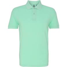 ASQUITH & FOX Men's Plain Short Sleeve Polo Shirt - Mint