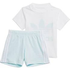 adidas Trefoil Shorts & Tee Set - White/Almost Blue (HS8868)
