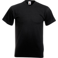 Fruit of the Loom Valueweight V-Neck Short Sleeve T-shirt M - Black