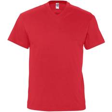 Sols Mens Victory V Neck Short Sleeve T-shirt - Red