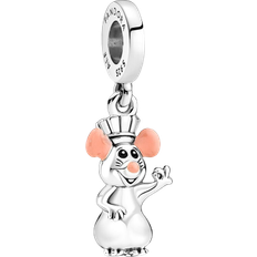 Pandora Disney Pixar Remy Dangle Charm - Silver/Pink/Black