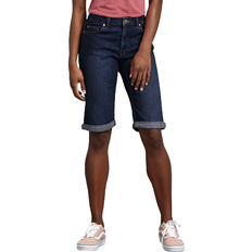 Dickies Women’s Perfect Shape Denim Bermuda 11" Shorts - Rinsed Indigo Blue