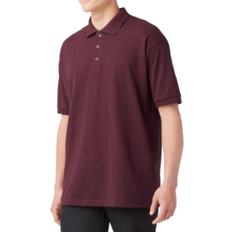 Dickies Adult Size Piqué Short Sleeve Polo - Burgundy