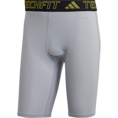 Grau - Herren Leggings Adidas Men Techfit Training Short Tights - Halo Silver