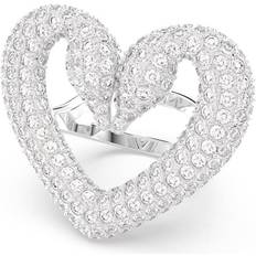 Swarovski Rings Swarovski Una Cocktail Heart Ring - Silver/Transparent