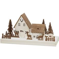 Konstsmide Wooden Silhouette Houses Weihnachtsleuchte 14cm