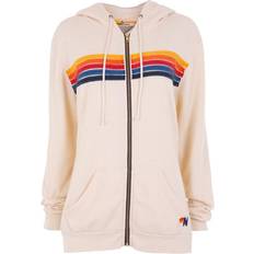 Aviator Nation 5 Stripe Hoodie Unisex - Vintage White