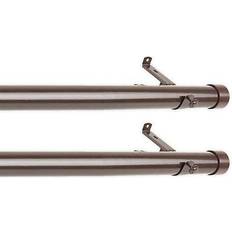 Rod Desyne Cap Side Mount Curtain Rods in Cocoa20"