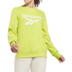 Reebok Women Identity Logo Fleece Crew Sweatshirt - Acid Yellow