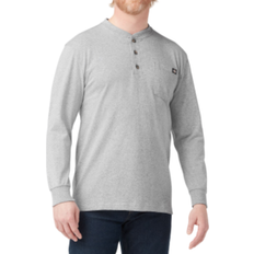 Dickies Long Sleeve Heavyweight Henley T-shirt M - Heather Grey