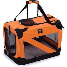 Large collapsible dog crate Pet Life 360° Vista View Zippered Soft Folding Collapsible Durable Dog Crate House Carrier X-Large 62.992x62.992