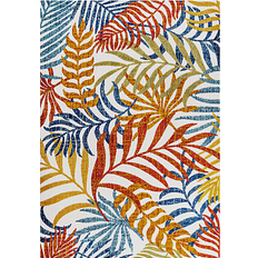 Jonathan Y Tropics Palm Leaves Beige, Orange 96x120"