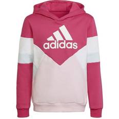 Adidas Colorblock Fleece Hoodie - Team Real Magenta/Clear Pink/White (HN8554)