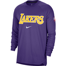 Nike Men's Purple Los Angeles Lakers 75th Anniversary Pregame Shooting Performance Raglan Long Sleeve T-shirt