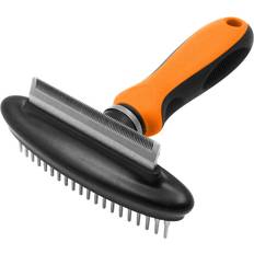 Petlife Flex Series 2-in-1 Dual-Sided Grooming Undercoat Pet Rake and Deshedder