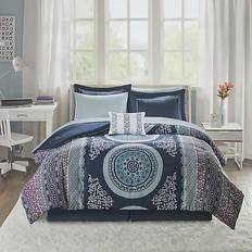 Blue - Queen Bed Linen Intelligent Design Loretta Bedspread Blue (228.6x172.72)