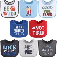 The Peanutshell Cotton Baby Bibs Funny Sayings 8-pack