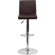 Adjustable Seat - Brown Bar Stools Flash Furniture Contemporary Bar Stool 43.8"