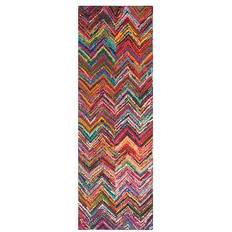 Safavieh Nantucket Multicolor, Pink 27x96"