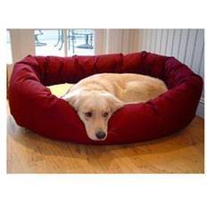 Majestic Pet Burgundy & Sherpa Bagel Dog Bed