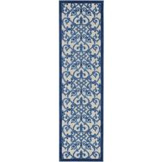 Nourison Aloha ALH21 Blue, Gray 23.976x71.969"