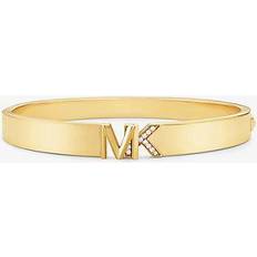 Michael Kors Bracelets Michael Kors 14K-Gold-Plated & Cubic Zirconia Monogram Bangle