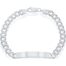 Simona Curb Chain ID Bracelet - Silver