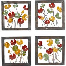 Bayden Hill Stella & Eve Poppy Flower 4-piece Set, Multicolor, Medium Decorative Item