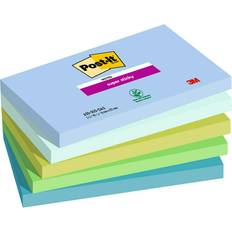 Blau Sticky Notes 3M Post-it Super Sticky Notes Oasis 76mm x 127mm Pk5